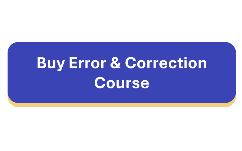 Buy Error & Correction Course