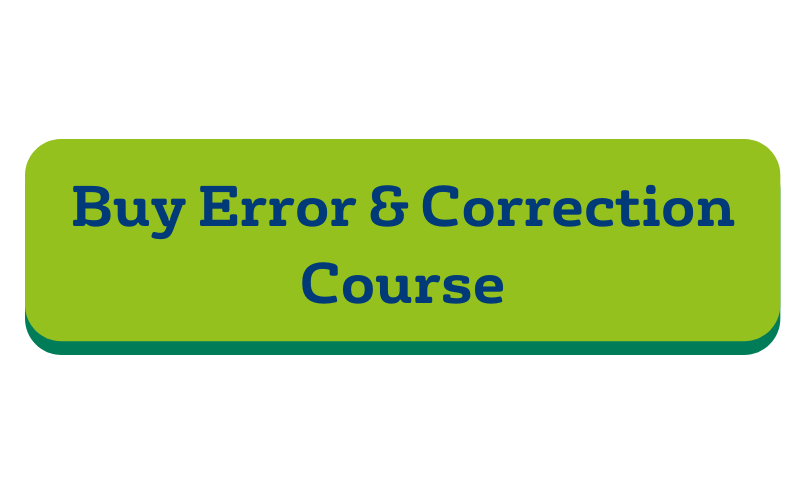 Button to buy error and correction course.